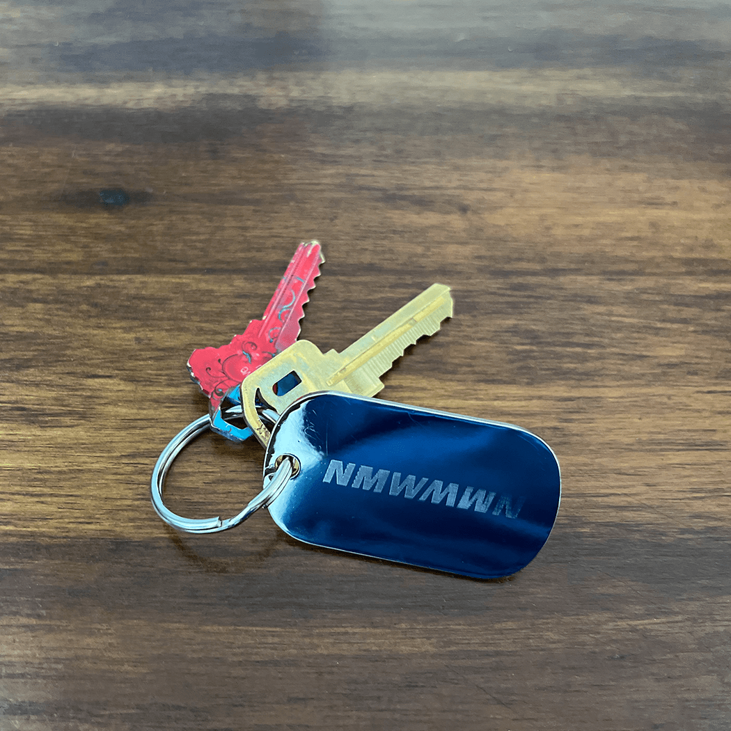 Diamond Engraved Metal Keychain